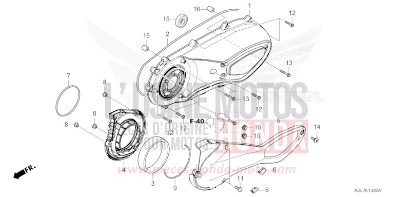 KURBELGEHAEUSEDECKEL, L. von ADV 350 MAT PEARL COOL WHITE (NHB44) von 2026